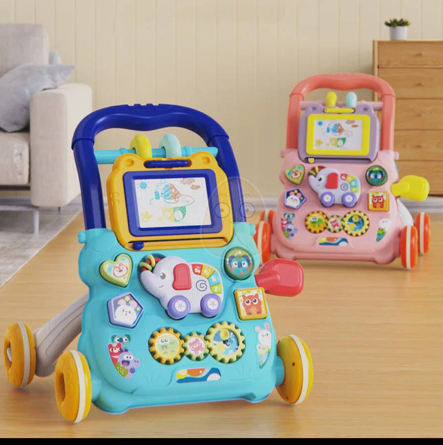 2-in-1 Baby Push Walker-blue