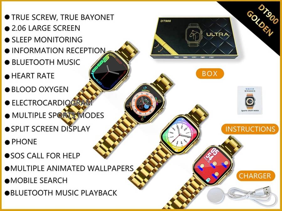 Premium U9 ultra smart watch -Luxury-Gold edition