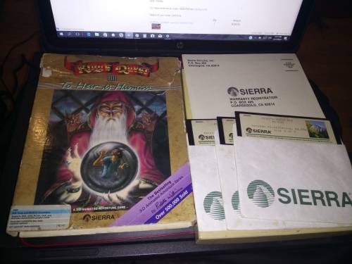 KING'S QUEST III TO HEIR IS HUMAN PC BIG BOX FLOPPY DISC