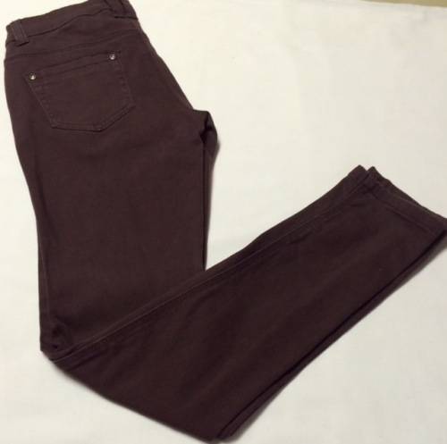 DENIM LOOK - MAROON - SKINNY - SIZE 32 - LADIES PANTS - LADIES - CLOTHING