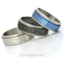 Black Rotating Prayer Ring size 21