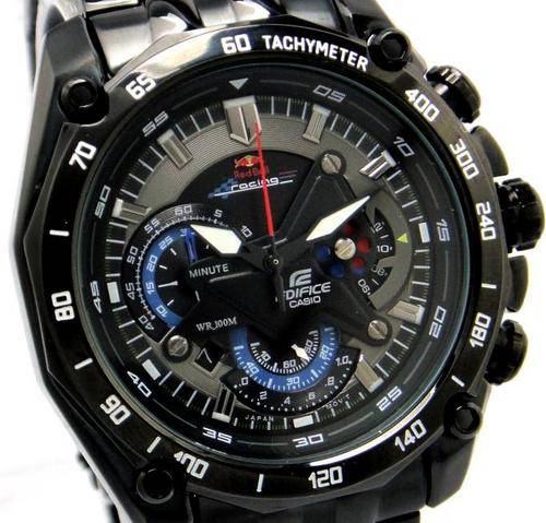 ** IN-STOCK ** CASIO EDIFICE F1 REDBULL (FULL BLACK) WATCH ** EF-550RBSP ** BRAND NEW **