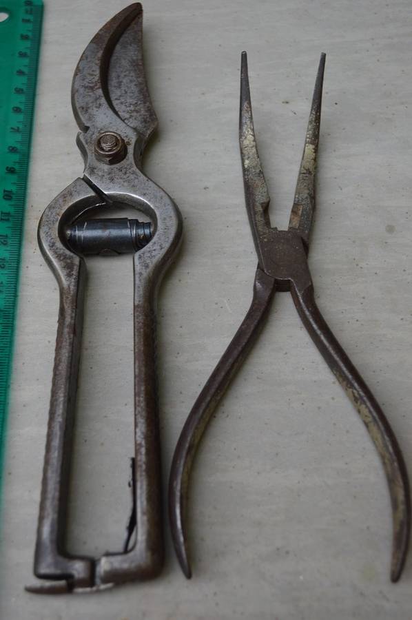 Henry Boker Germany bent nose plier and 1x sheer