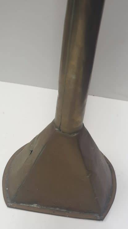 Antique Dutch Brass wall mounted Snotneus Oil lamp 19th Century