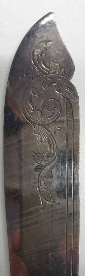 1877 John Sanderson and Son Silverplated 24 piece Fish knife and fork set.