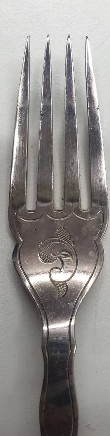 1877 John Sanderson and Son Silverplated 24 piece Fish knife and fork set.