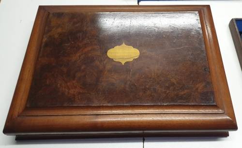1877 John Sanderson and Son Silverplated 24 piece Fish knife and fork set.