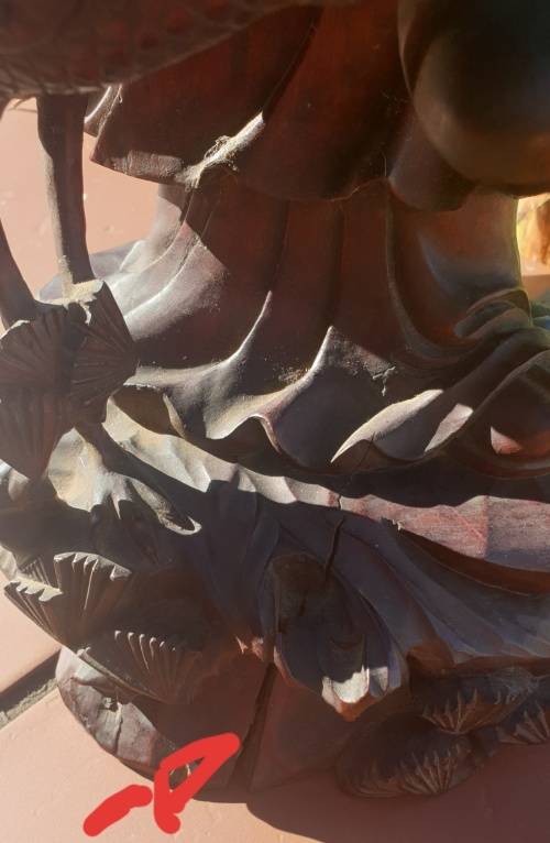 Shou Lao God of Longevity Wooden Carved Statue