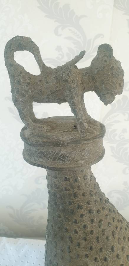 Benin Bronze Leopard Head