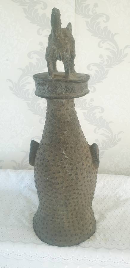 Benin Bronze Leopard Head
