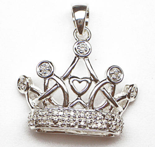 BEAUTIFUL! TOP QUALITY PENDANT IN SILVER925 WITH GOLD PLATED, CUBIC ZIRCONIA STONE AAAA QUALITY
