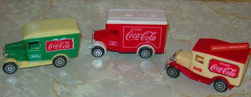 3 X COLLECTIBLE COCA-COLA MODEL CARS