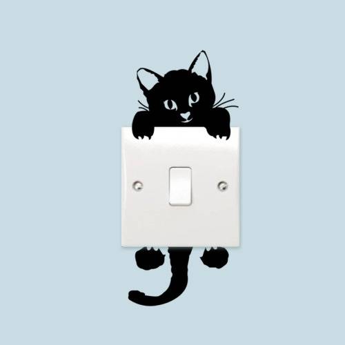 Cat Light Switch Vinyl Sticker