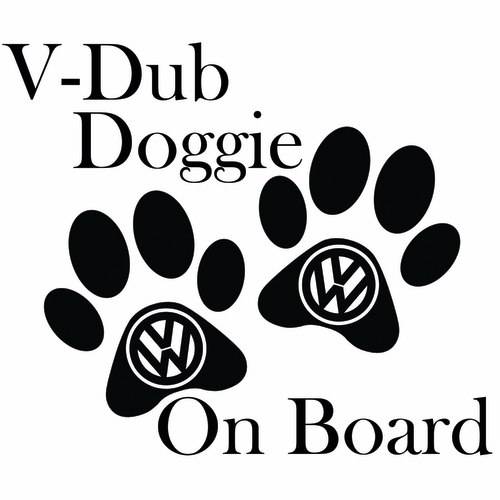 V-Dub Doggie on Board Vinyl Sticker