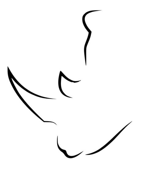 Rhino head Vinyl Decal Sticker