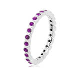 Ring - Eternity Stack Ring with CZ 925 Sterling Silver - IN STOCK