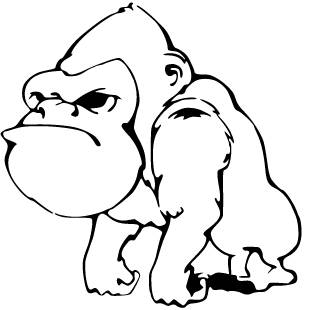 Gorilla Vinyl Sticker