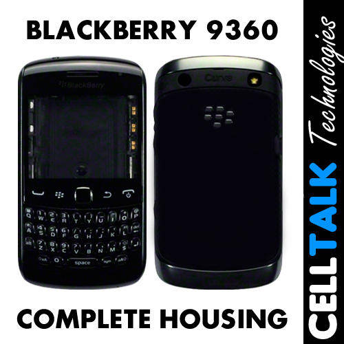 Complete Housing Faceplate Set For Blackberry 9360 Curve BLACK