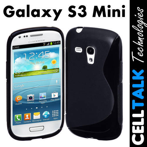 TPU S Line Soft Gel Silicone Case For Samsung Galaxy S3 Mini BLACK