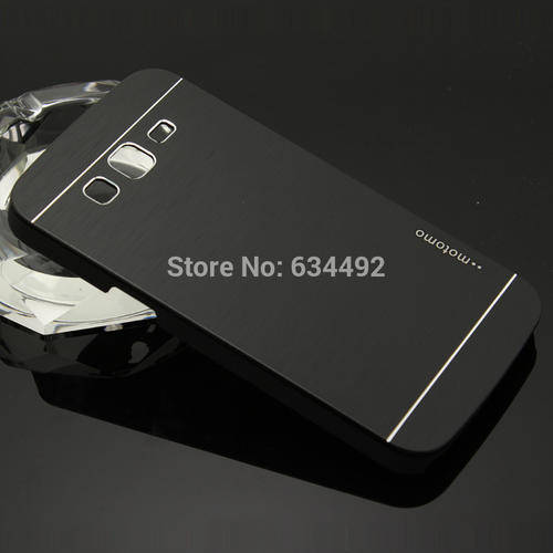 Brushed Metal Back Cover For Samsung Galaxy A3 **BLACK**