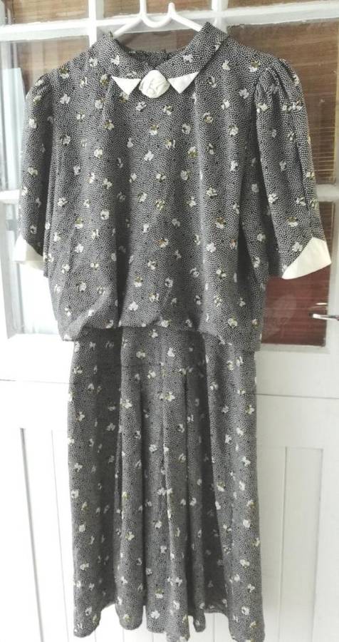 Black and white polka dot dress