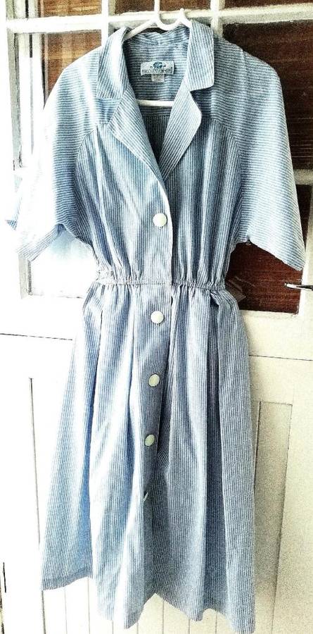 Grey and White Dress