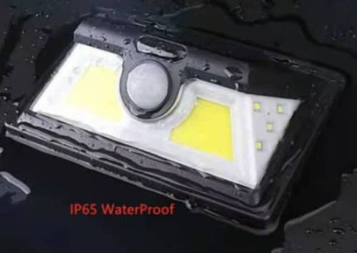 Solar Motion Sensor Wall Light 44COB Leds Plus 8 Leds