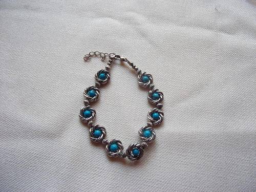 Turquoise Tibetan Silver Bracelet