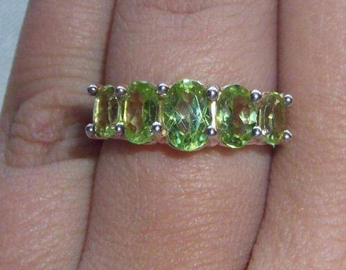 Peridot Ring, 925 Silver
