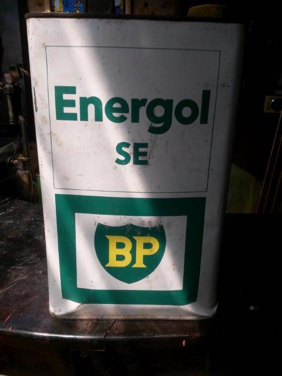 BP Energol oil tin