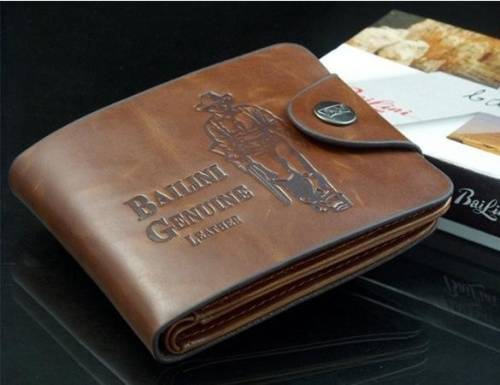 Men's Classic Leather Pockets Credit/ID Cards Holder Purse Wallet