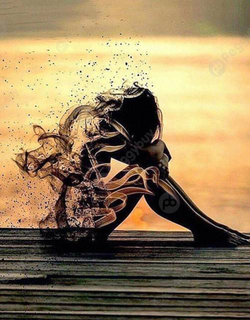 5D DIY FULL DRILL DIAMOND PAINTING BY NUMBER - BLOWN AWAY