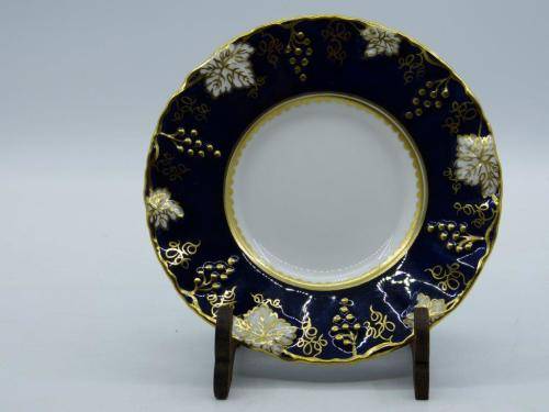 ROYAL CROWN DERBY VINE COBALT MOCCA CUP AND SAUCER  EXCELLENT CONDITION.