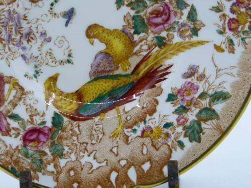 ROYAL CROWN DERBY DEMI TASSE AND SAUCER HAND PAINTED IN THE OLDE AVESBURY PATTERN A 73.