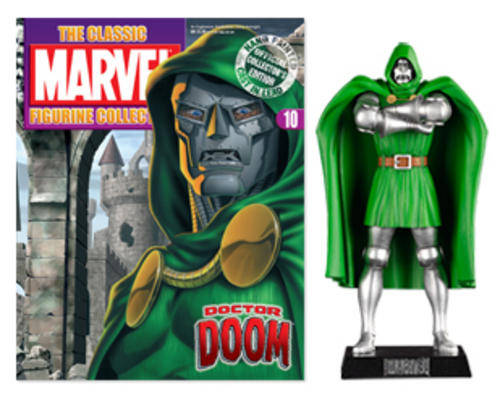 Doctor Doom !! Very Rare !! Marvel Figurine Collection # 10 - Lead Figure & Detailed Magazine