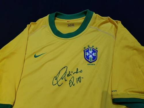 Ronaldinho Signed Brazil Soccer Shirt