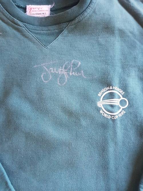 Jonty Rhodes Signed  South Africa ODI World Cup 1992 Players Sweater