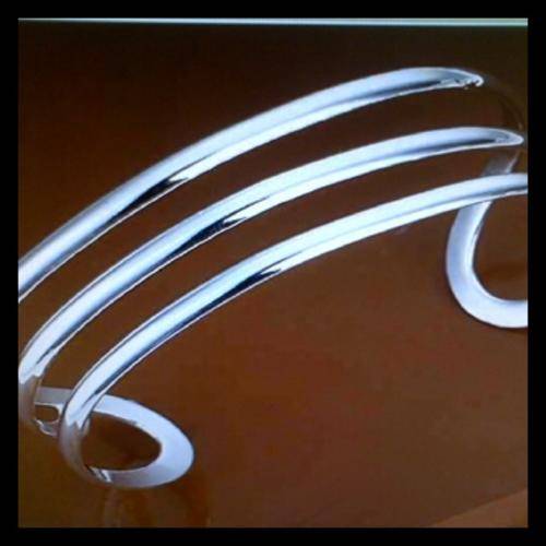 3 ROW 925 SILVER BANGLE**In Stock**