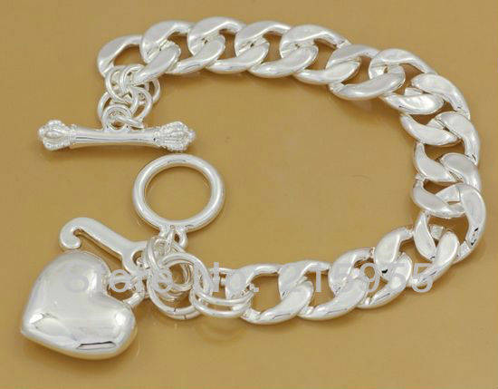 .925 SILVER LADIES HEART BRACELET**IN STOCK**