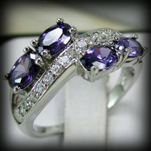 1.75ct Amethyst 10Kt White Gold Ladies Ring**In Stock**