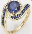 4.9ct Intense Blue Sapphire 10Kt Ladies GF Ring**In Stock**