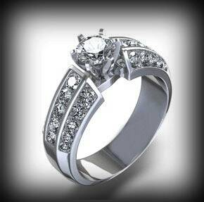 Round Cut White Sapphire 14Kt GF Ladies Ring **In Stock**