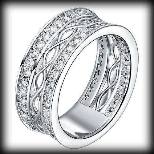 Swarovski Crystal 8mm Band Ladies Ring**In Stock**Last one Left**