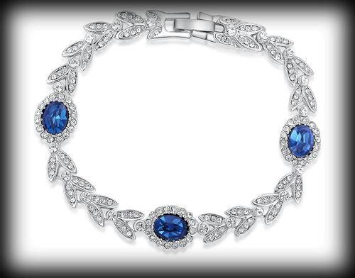 18kt White Gold Sapphire Ladies Bracelet**In Stock**