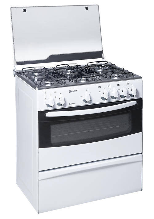 Zero Appliances 6 Burner White Gas Stove