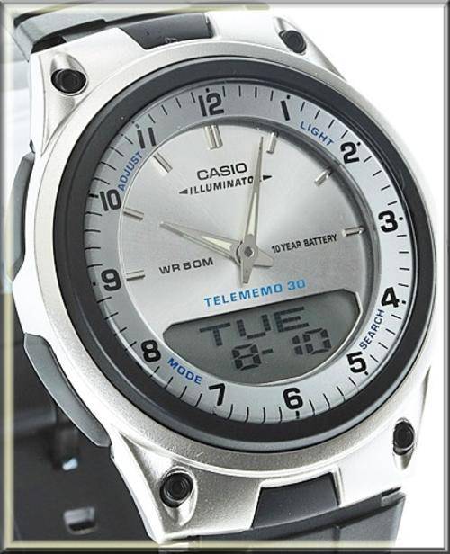 Casio World Time Data Bank AnaDigi Watch