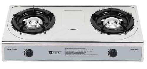 Zero Appliances Stainless Steel 2 Burner Gas Cooker