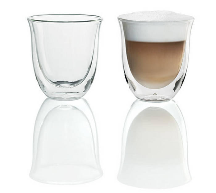 DeLonghi Set Of 2 Cappuccino Glasses