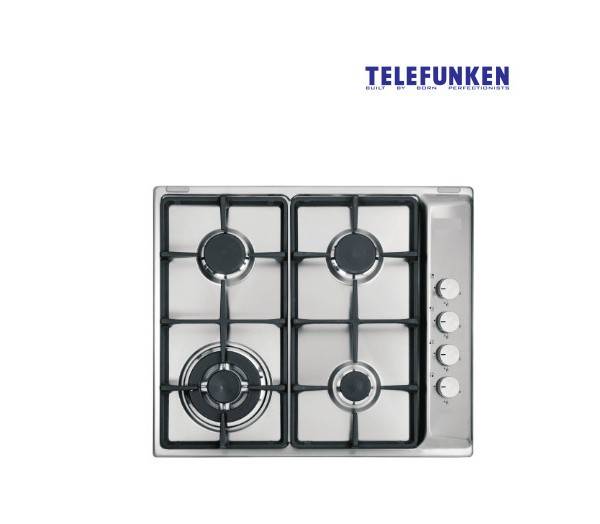 Telefunken 4 Burner Stainless Steel Gas Hob