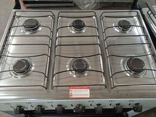 ZERO APPLIANCES 6 BURNER WHITE GAS STOVE - SECOND HAND - NOT BOXED